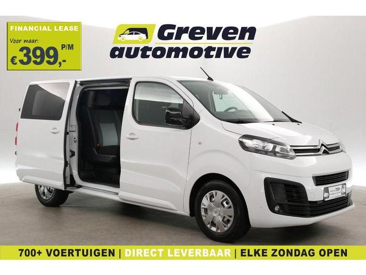 Citroën Jumpy 2.0 BlueHDI 145PK L3H1 | DC | 6 Zits | Airco, Auto's, Bestelauto's, Handgeschakeld, Diesel, Wit, Citroën