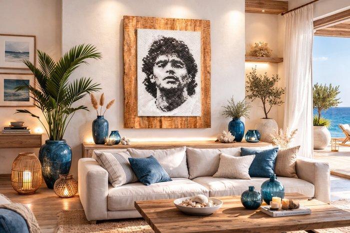Jacon M. Art - Maradona con dadi da gioco, Antiek en Kunst, Kunst | Designobjecten