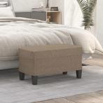 vidaXL Bankje 70x35x41 cm stof taupe, Verzenden, Nieuw, Stof, Minder dan 150 cm