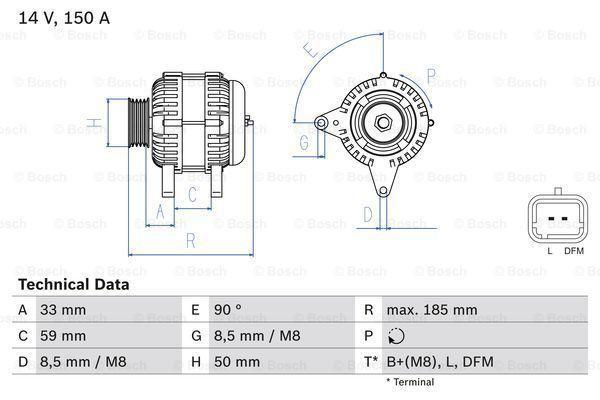 Dynamo / Alternator RENAULT LAGUNA II,Grandtour (2.0 16..., Auto-onderdelen, Motor en Toebehoren, Nieuw, Ophalen of Verzenden
