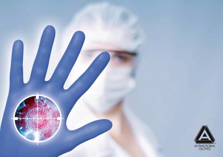 Meditrade Nitril® LIOX - antimicrobiële handschoen - blauw -, Diversen, Verpleegmiddelen, Nieuw, Verzenden