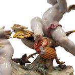 Algora - sculptuur, Ángeles con faisán - 30 cm - Porselein, Antiek en Kunst