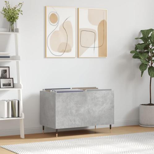 vidaXL Platenkast 74,5x38x48 cm bewerkt hout betongrijs, Huis en Inrichting, Woonaccessoires | Cd- en Dvd-rekken, Nieuw, Verzenden