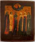 Icoon - Zes heiligen - Hout