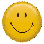 Gele Helium Ballon Smiley Leeg 43cm, Verzenden, Nieuw