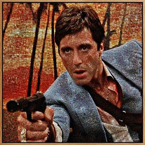 NicDA - SCARFACE . Intimidating Gangster . XL 1m² No reserve, Antiek en Kunst, Kunst | Designobjecten