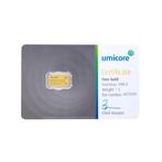 Umicore 1 gram goudbaar met certificaat, Postzegels en Munten, Edelmetalen en Baren, Verzenden