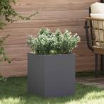 vidaXL Tuin Bloempot Antraciet Koudgewalst staal, Verzenden, Minder dan 60 cm, Nieuw, Metaal