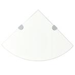 vidaXL Hoekschap met chromen dragers transparant 35x35 cm, Verzenden, Nieuw