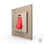 Livolo | Goud | 1 | Aan/Uit | Dubbelpolige schakelaar | 20A, Ophalen of Verzenden, Nieuw