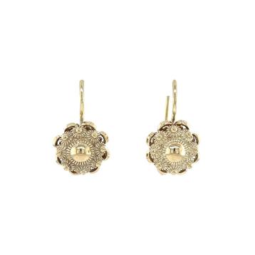 Gouden vintage Zeeuwse knop oorhangers 14 kt beschikbaar voor biedingen
