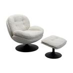 *WOONWINKEL* Kare Design Standford Draai Fauteuil Met Voeten, Verzenden, Nieuw, Stof