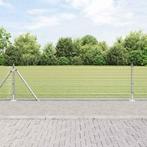 vidaXL Hecke met palen Zilver 0.5 x 100 m Staal, Verzenden, Nieuw, IJzer