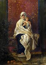 Scuola italiana (XIX), Da Nicolò Barabino - Madonna, Antiek en Kunst