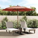 vidaXL Parasol met houten paal 299x240 cm terracottakleurig, Verzenden, Nieuw, 2 tot 3 meter