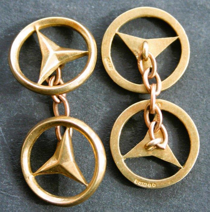 Manchetknopen - 9 kt. Geel goud, Sieraden, Tassen en Uiterlijk, Antieke sieraden