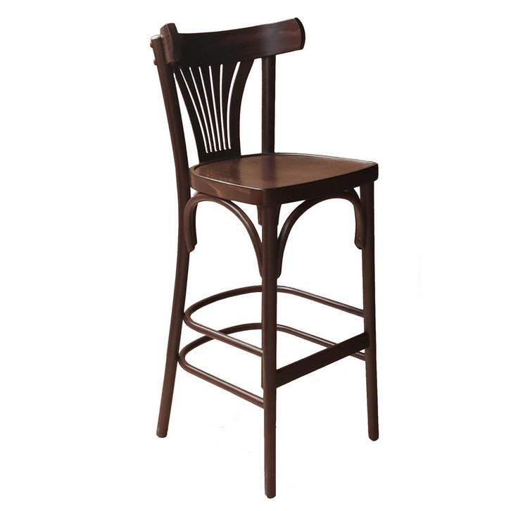 Barstoel Lotte z/a - Noten Vintage/Café, Huis en Inrichting, Barkrukken, Ophalen