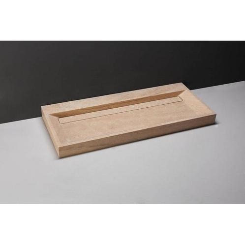 Wastafel Forzalaqua Bellezza Travertin Gezoet 100,5x51,5x9, Doe-het-zelf en Verbouw, Sanitair, Overige typen, Nieuw, Ophalen of Verzenden
