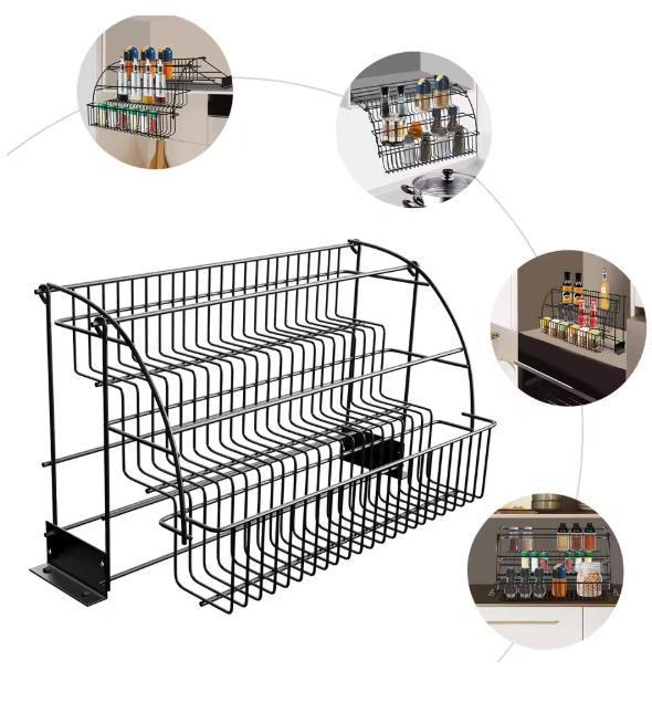 Uittrekbaar Kruidenrek – 3-Lagen Kast Organizer Keuken, Huis en Inrichting, Kasten | Boekenkasten, Nieuw, Verzenden