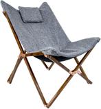 Bo-Camp Urban Outdoor Bloomsbury vlinderstoel - Grijs - M, Verzenden, Nieuw