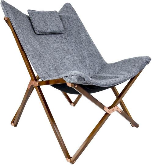 Bo-Camp Urban Outdoor Bloomsbury vlinderstoel - Grijs - M, Caravans en Kamperen, Kampeeraccessoires, Nieuw, Verzenden
