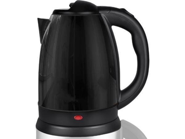 Veiling - Zwart RVS waterkoker 1.8 Liter 1500W, Witgoed en Apparatuur, Waterkokers