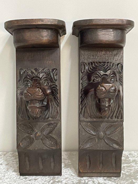 Architectonisch ornament (2) - 1850-1900 - Leeuwenkop, Antiek en Kunst, Antiek | Overige Antiek