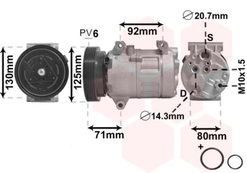 AIRCO COMPRESSOR VOOR RENAULT MEGANE 1995-1999 8200050141, Auto-onderdelen, Airco en Verwarming, Nieuw, Ophalen of Verzenden