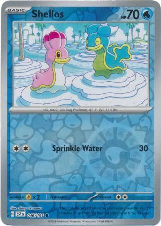 Shellos 046/191 reverse holo surging sparks, Hobby en Vrije tijd, Verzamelkaartspellen | Pokémon, Losse kaart, Nieuw, Foil, Ophalen of Verzenden