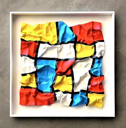 Mivillage - Mondriaan 3D - Nr C 2, Antiek en Kunst, Kunst | Schilderijen | Modern