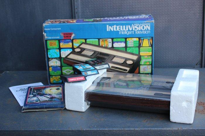 Mattel - Intellivision - with 4 games - Videogameconsole +, Spelcomputers en Games, Spelcomputers | Overige Accessoires