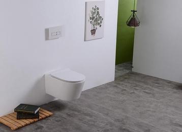 Inbouwreservoir UP-320 met luxe, witte toiletpot, wandcloset