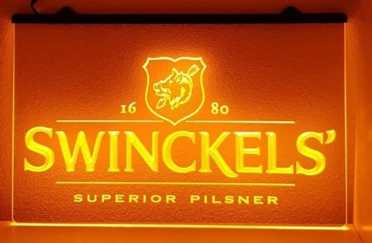 Swinckels neon bord lamp LED cafe verlichting reclame lichtb, Verzamelen, Merken en Reclamevoorwerpen, Nieuw, Verzenden
