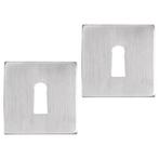 Deurbeslag | Sleutelrozet | Differnz (Vierkant, RVS, Chroom), Doe-het-zelf en Verbouw, Hang- en Sluitwerk, Verzenden, Nieuw