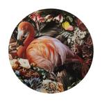 *WOONWINKEL* Kare Design Proud Flamingo Rond Schilderij Glas, Nieuw, Verzenden