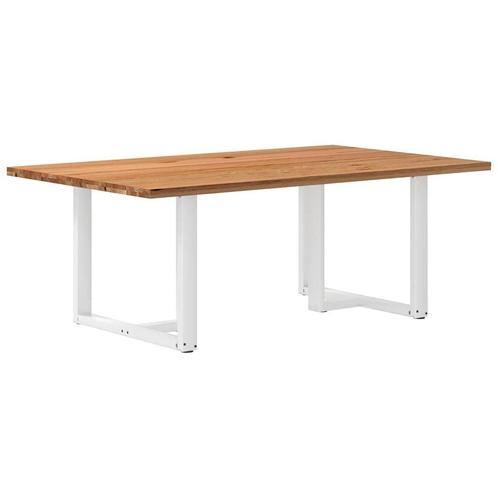 vidaXL Eettafel rechthoekig 200x120x74 cm massief eikenhout, Huis en Inrichting, Tafels | Eettafels, Nieuw, Verzenden