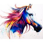 Diamond Painting Set - Paard Gekleurd - incl. Pen & Wax - 40, Ophalen of Verzenden, Nieuw