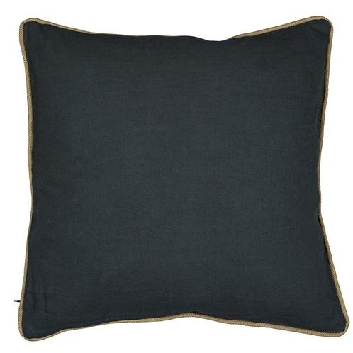 kussen donkergrijs met jute bies 55x55cm*, Huis en Inrichting, Woonaccessoires | Overige, Verzenden