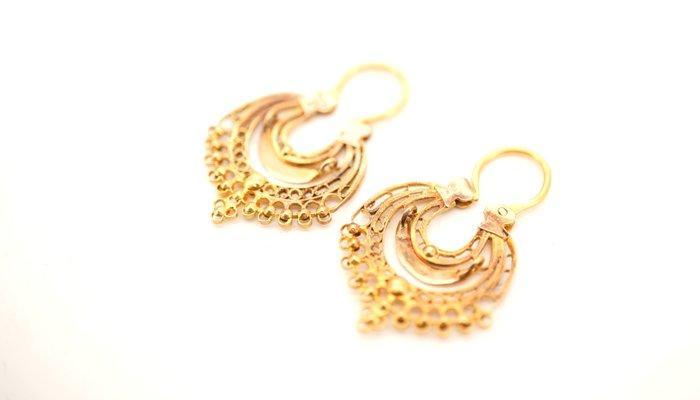 Oorbellen - 19.2 kt. Geel goud - Filigree, Sieraden, Tassen en Uiterlijk, Oorbellen