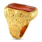 Ring - 18 karaat Geel goud, 18K Geelgoud heraldiek intaglio, Nieuw