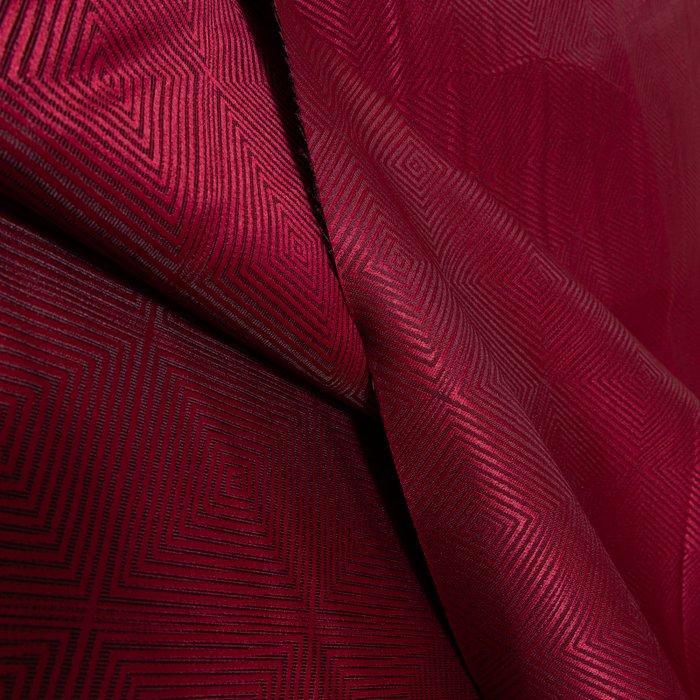 Stof in Raso Rosso Borgogna - geometrisch patroon - ruiten, Antiek en Kunst, Antiek | Kleden en Textiel