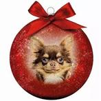 Plenty Gifts Kerstbal Frosted Chihuahua 10CM, Dieren en Toebehoren, Nieuw, Ophalen of Verzenden