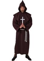 Pater kostuum luxe bruin, Ophalen of Verzenden, Nieuw