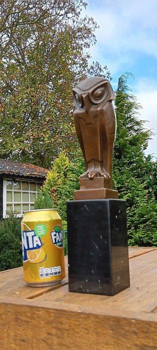 naar coenrad - sculptuur, art deco bronzen uil - 32 cm -, Antiek en Kunst, Kunst | Designobjecten