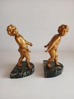 Boekensteunen (2) - Marmer, Metaal