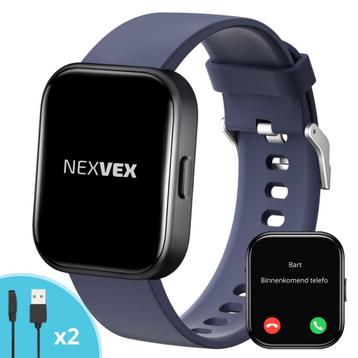 Nexvex® Elite Smartwatch voor Heren | 2.0 Inch | Blauw