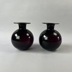 Vaas - Vintage - Purple glass vases - Saturnus, 1960s -, Antiek en Kunst