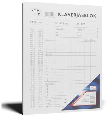 Klaverjas Scoreblok (100 vellen) | HOT Games -, Hobby en Vrije tijd, Gezelschapsspellen | Bordspellen, Nieuw, Verzenden