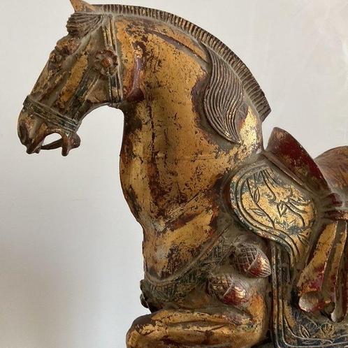 houten paard één been omhoog - Hout - China - tweede helft, Antiek en Kunst, Antiek | Overige Antiek