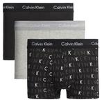 Calvin Klein Ondergoed 3Pack Zwart Grijs Logo Low Rise Trunk, Verzenden
